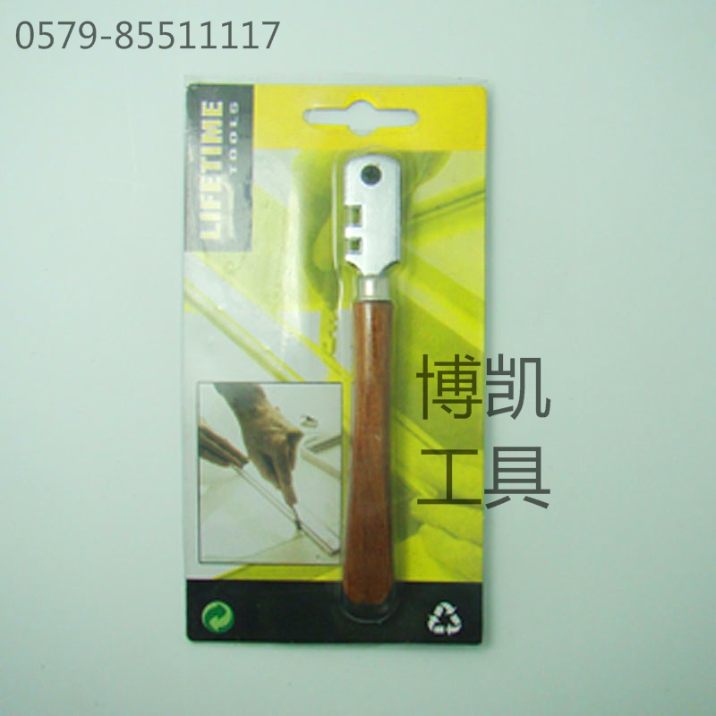 Six wheel glass knife Wooden handle glass knife roller glass knife glass tools