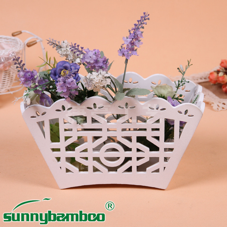Yiwu good goods creative life small wooden box Wooden high-end storage box flower basket custom wooden box flower box