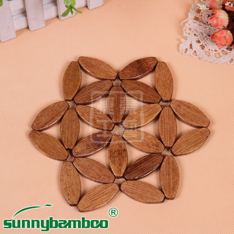 义乌好货 捷豪捷豪低价供应 竹木制各种规格隔热垫 碗垫 锅垫