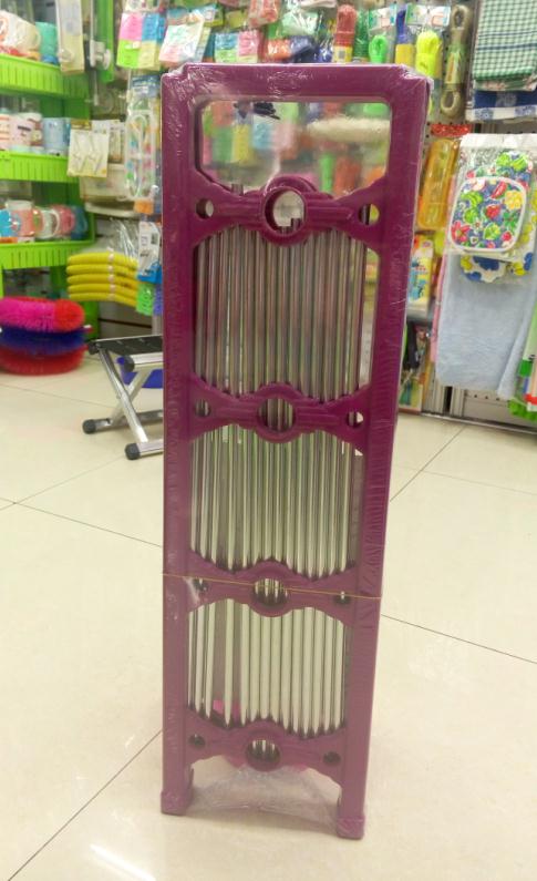 四层塑料钢管鞋架加长加固宿舍多层简易可拆装置物架产品图