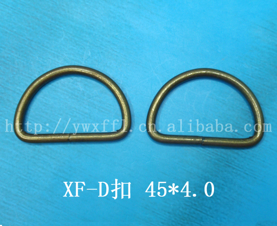 Accesorios de equipaje iron wire height half round d-buckle bag buckle 25*2.5mm details Picture