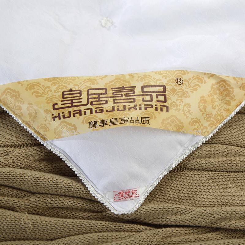 全棉贡缎提花蚕丝被-白细节图