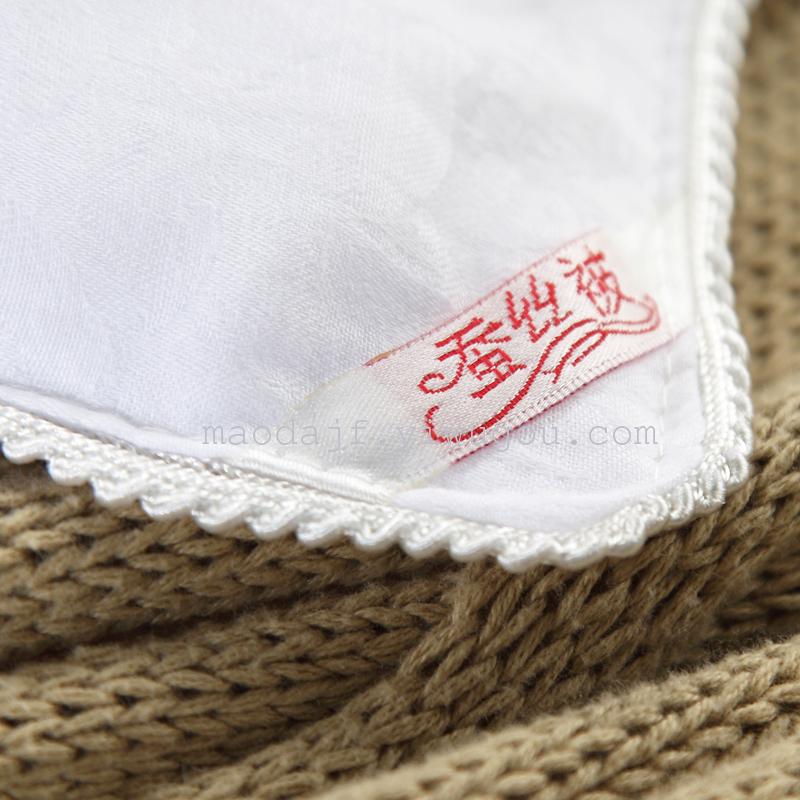 全棉贡缎提花蚕丝被-白产品图