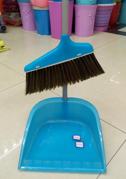 Dustpan set combined stainless steel sweeping sweep dustpan broom sweep soft hair thumbnail