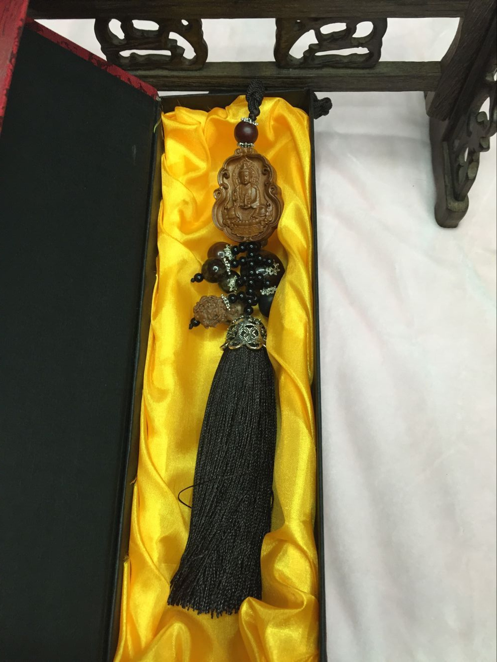 桃木佛像挂件饰品观音菩萨后视镜汽车挂件平安符保平安