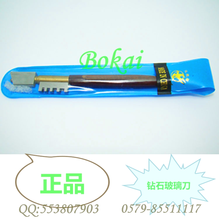 Diamond glass knife Red wood handle glass cutter with steel teeth diamond glass knife,