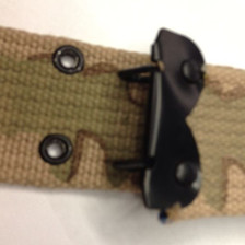 皮带对扣帆布腰带带身压气眼军事训练钢锁