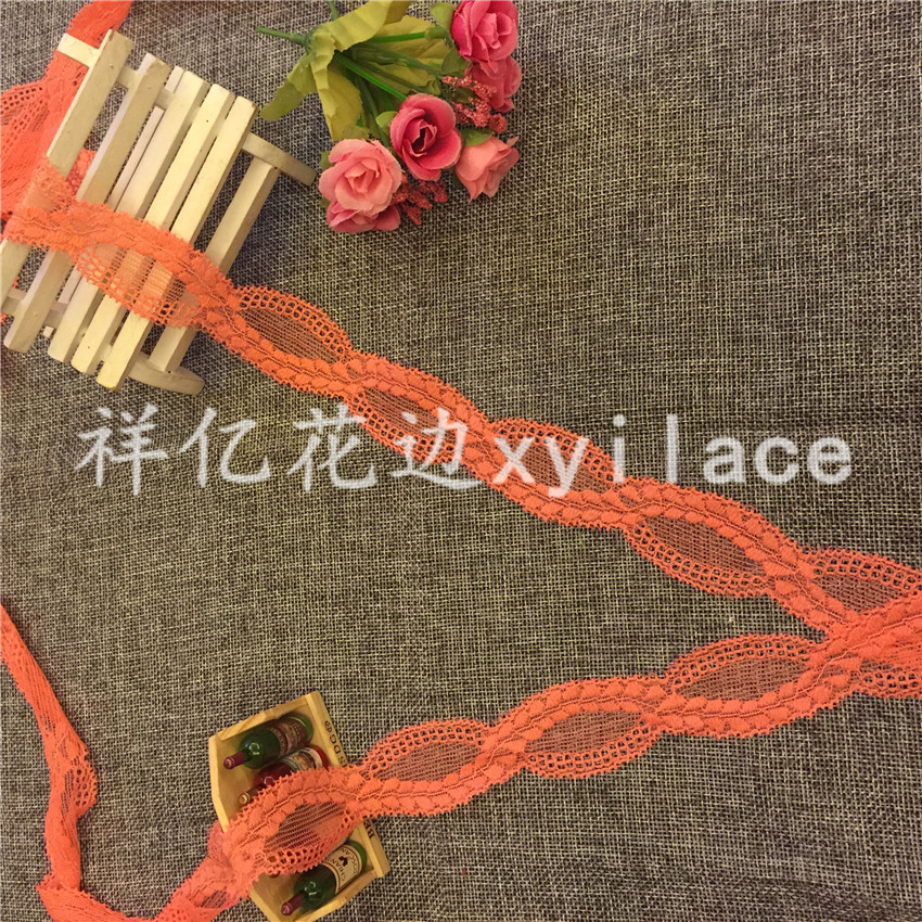 弹力花边 蕾丝面料 蕾丝花边 服装辅料 H1990