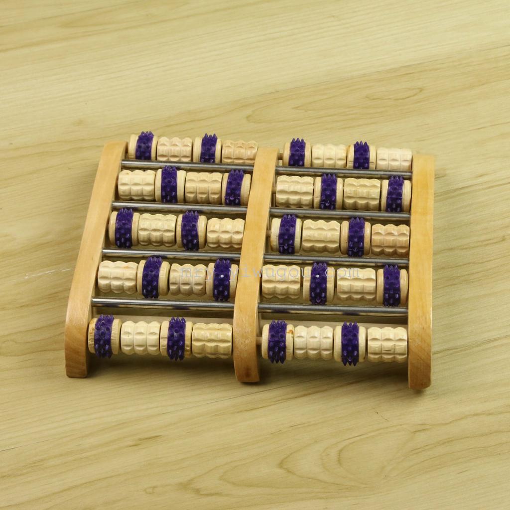彩钢5排脚底按摩器 木制足浴按摩器 木制按摩器