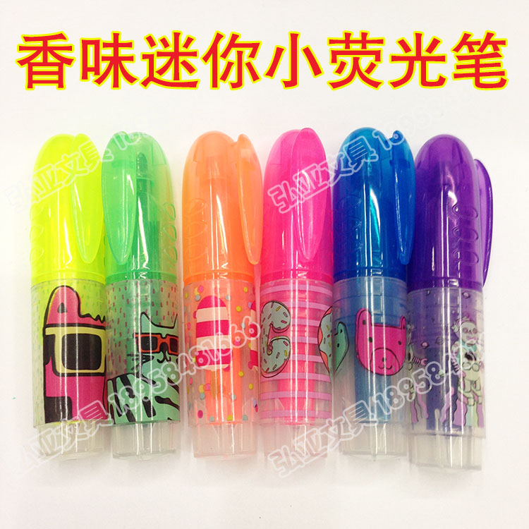 mini fruit scented Highlighter Small Highlighter short Highlighter lovely gift custom flower film
