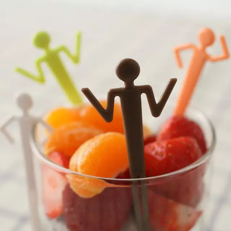 义乌好货 人形水果叉 小鸟 蜂鸟 小人水果叉 塑料水果签 创意家居图