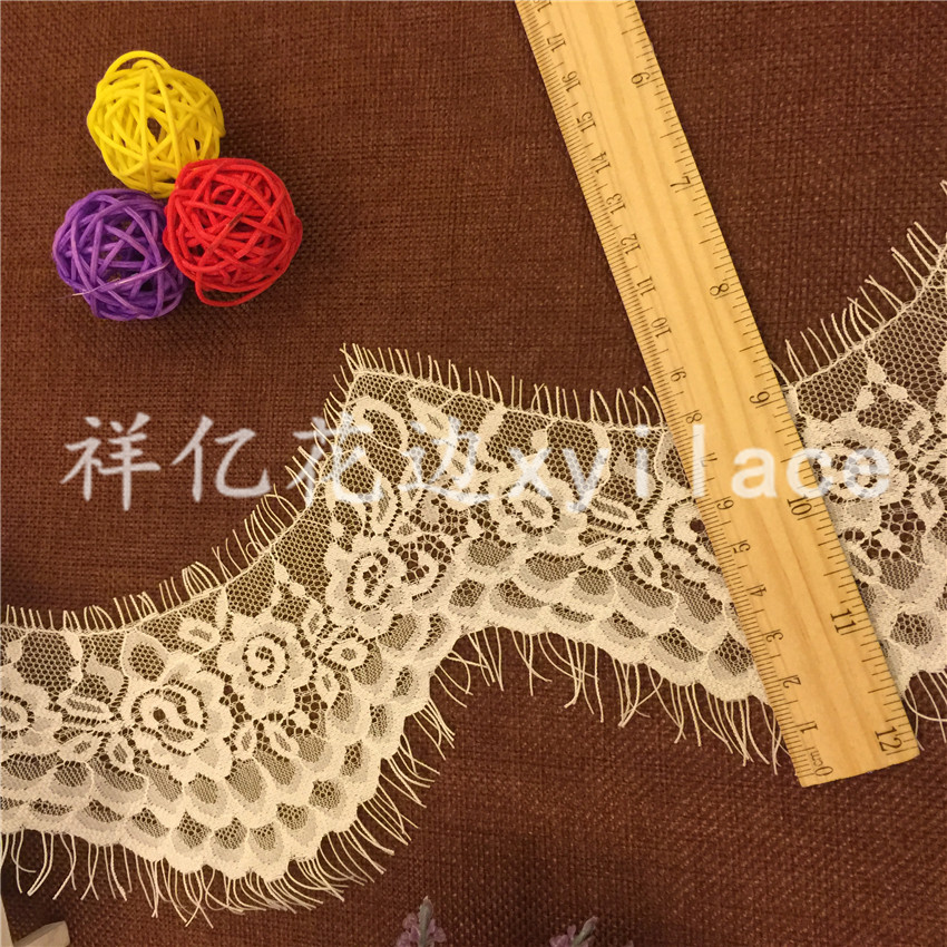 睫毛花边黑白现货 内衣文胸 家纺无弹花边 J261