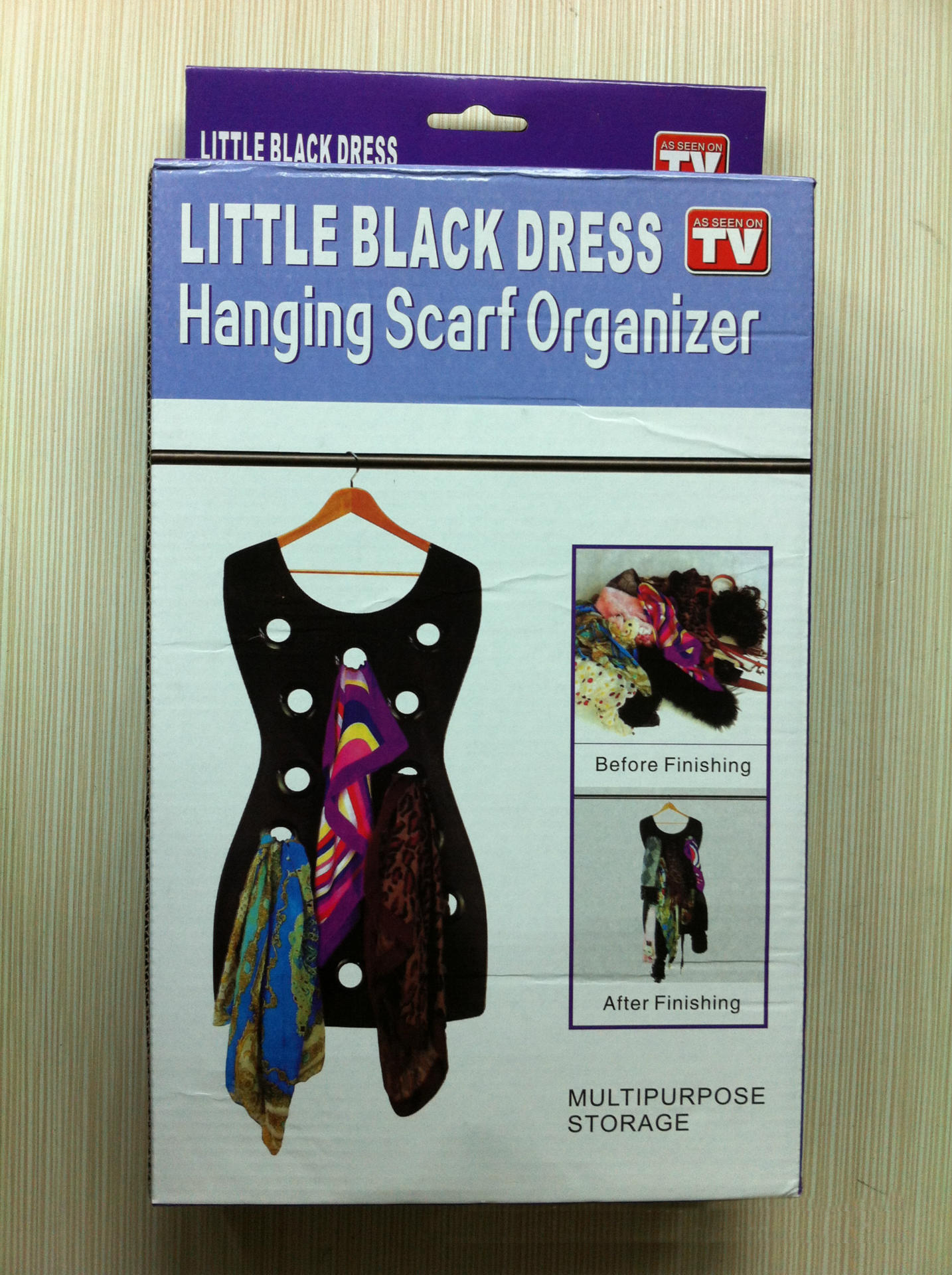 Multifunctional scarf storage hanging bag tie storage bag