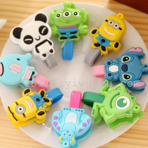 PVC soft plastic cartoon winder lovely classic cute things, snap winder, wire winding, finishing, creative hot style