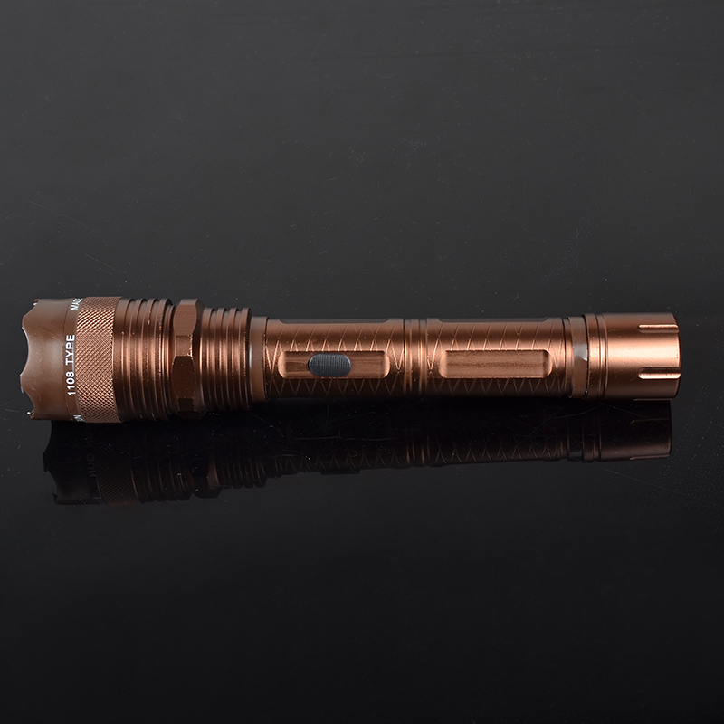 New explosion-proof 1108 high-intensity flashlight for self-defense, rechargeable high-intensity flashlight, LED flashlight details Picture