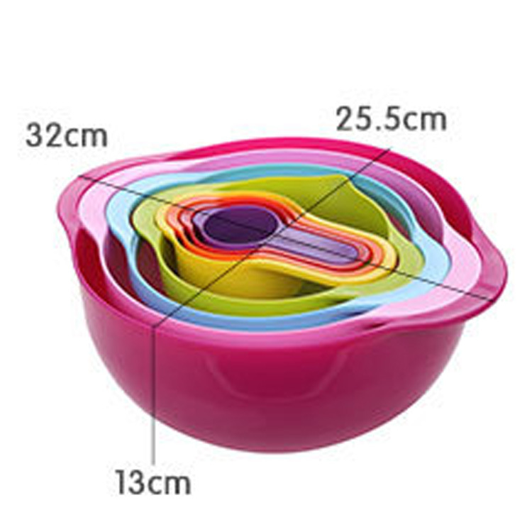 Rainbow Bowl set Measuring cup 8 piece prep set