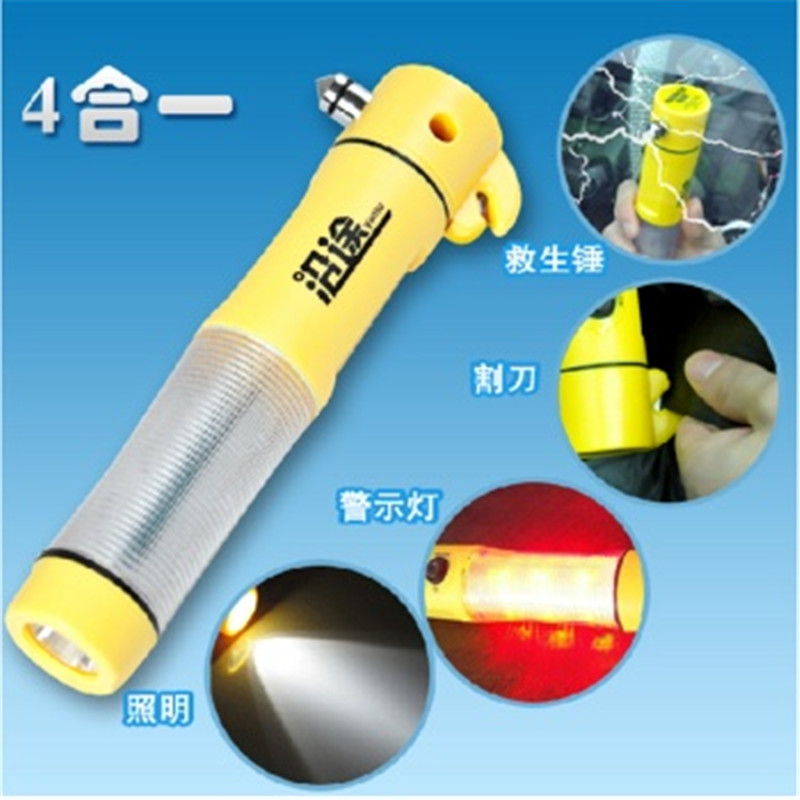 Car escape safety hammer four-in-one flashlight, essential emergency safety hammer for cars Application Scenario