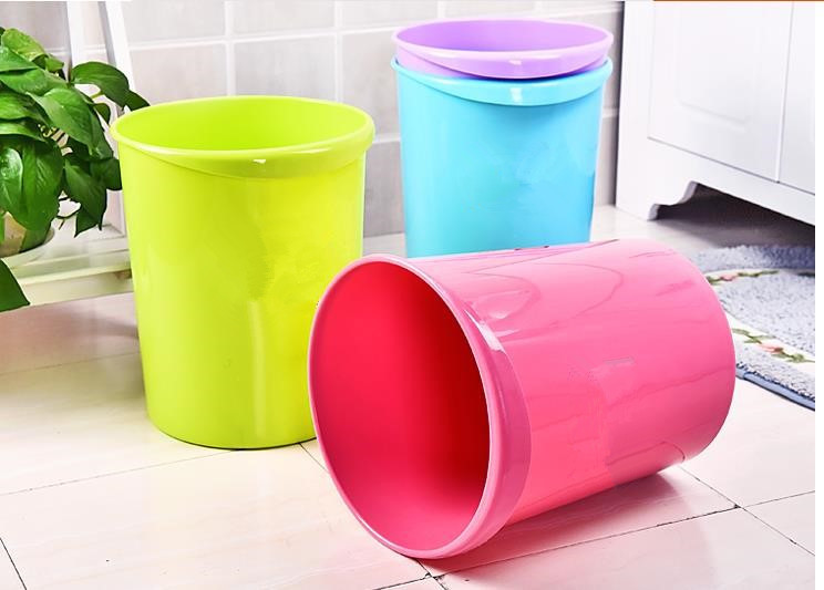 欧式无盖垃圾桶时尚创意客厅酒店家用厨房卫生间塑料垃圾桶垃圾筒