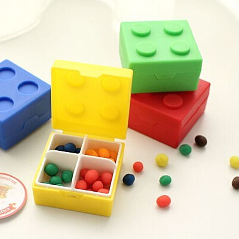 Block pill box Candy Crush your storage box Jewelry box Lego pill box