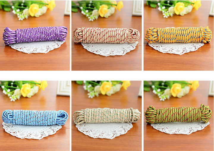 180克 加粗多功能尼龙防滑防风晾衣绳 20米户外晒被晾衣绳细节图