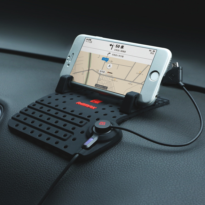 乐享手机导航支架 多功能硅胶防滑车载充电器手机通用支架
