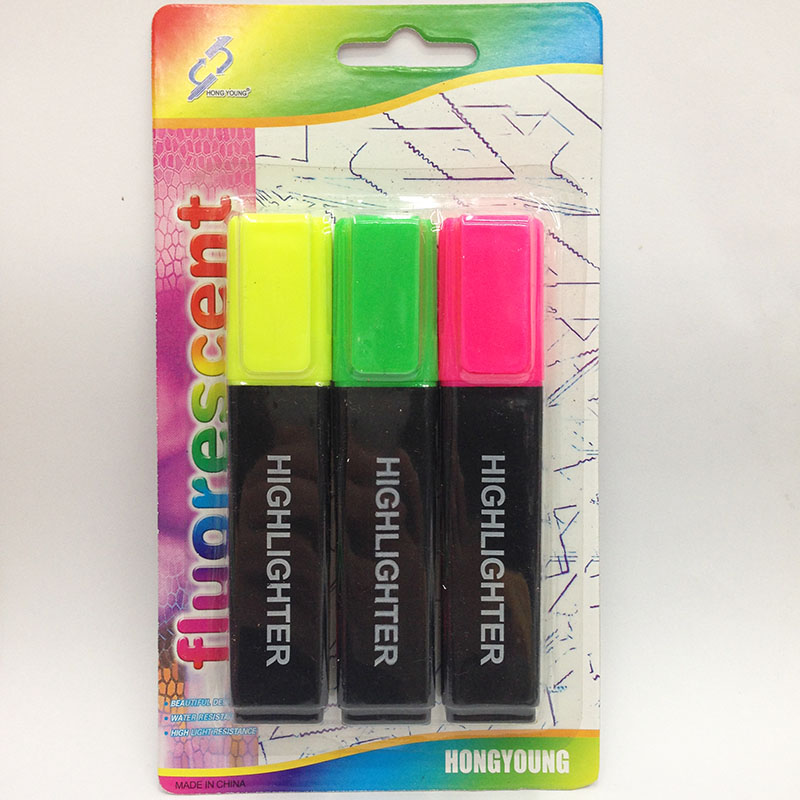 Multicolor fluorescent pen four color bag knife head marking pen wholesale