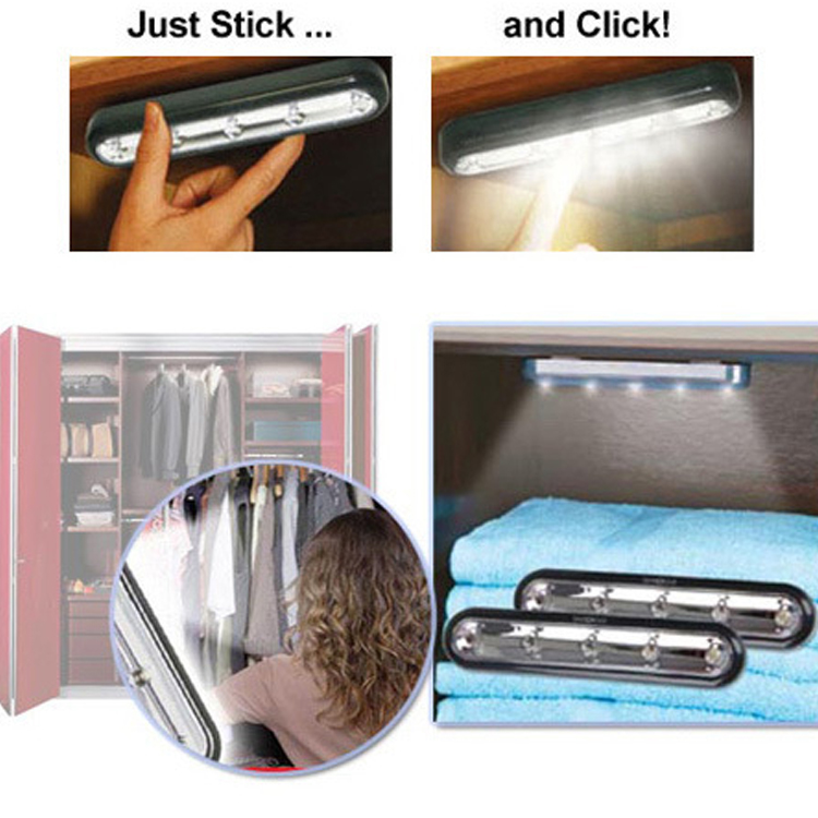 TV products STICK N CLICK touch night light LED suction wall lamp thumbnail