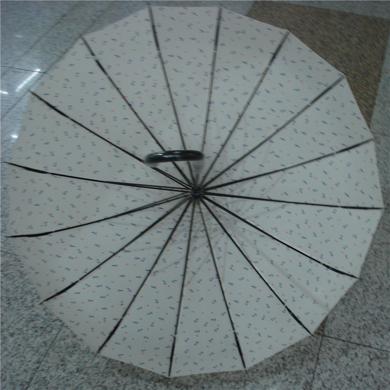 Korean version of a girl's princess umbrella, fresh and cute, anchor pagoda umbrella, weather umbrella, long-handled curved hook sunshade umbrella Application Scenario