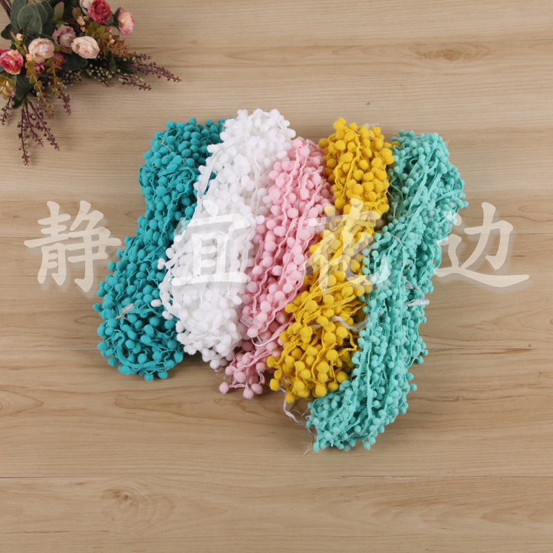 Elastic Hairball Pompoms And Corners Lace Diy Handmade Materials Specification drawing