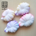 韩国日系60克手挽浴花 洗浴用品批发 彩色沐浴球产品图