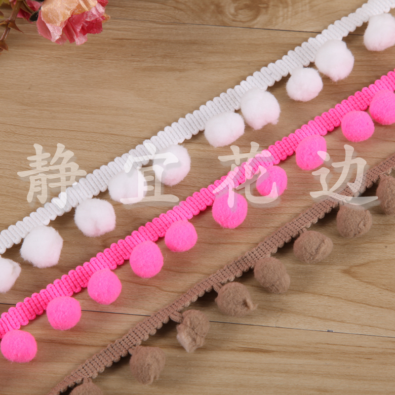 Right Angle Small Wool Ball Lace Available In Stock Application Scenario