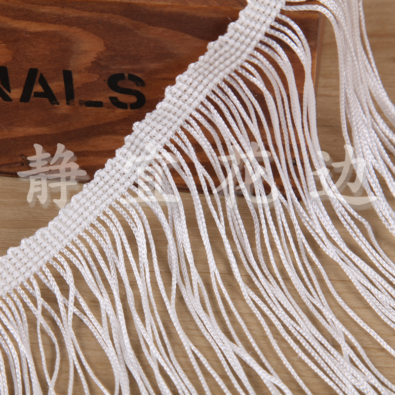 Available From Stock White Fringe Lace Polyester Row Beard 15 Cm Beard