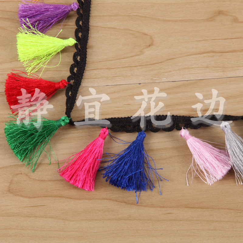 Colorful Hanging Tassel Lace Tissue Box Organizer Bag Accessories details Picture