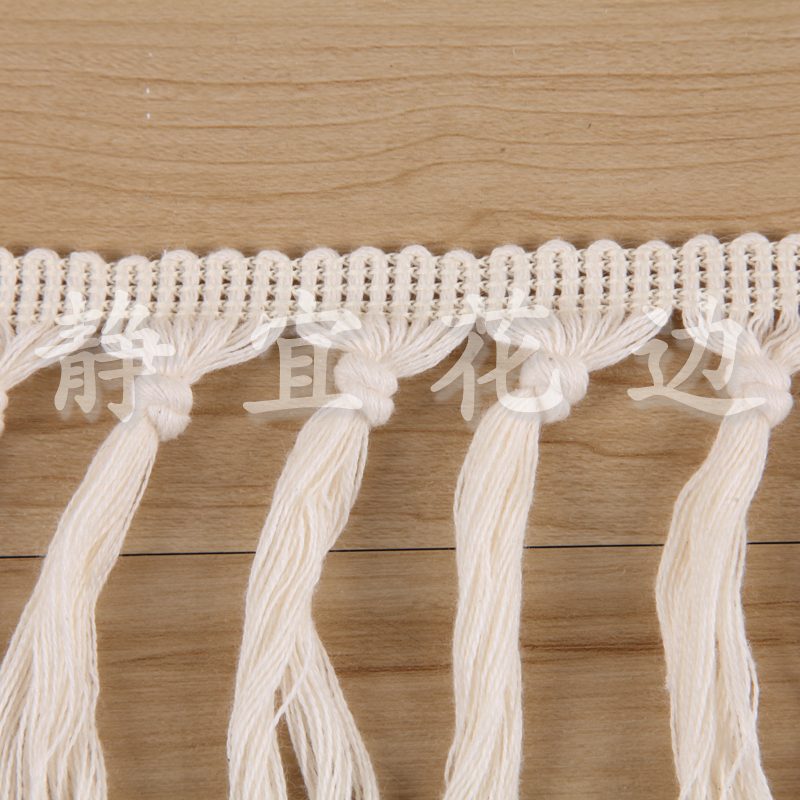 Cotton White Knot Fringe Lace details Picture