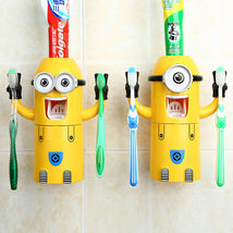 小黄人牙刷架套装 创意牙刷架 自动挤牙膏器