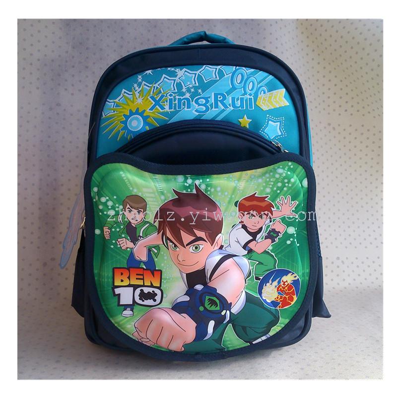 Factory direct sales Korean version of load-reducing double shoulder cartoon children's schoolbag male and female students schoolbag 1101