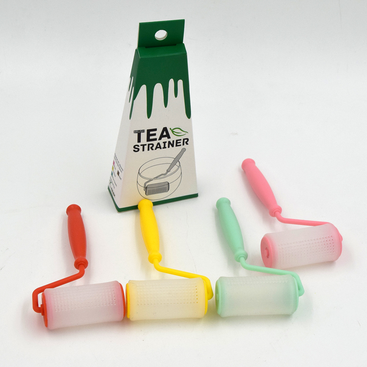 滚刷泡茶器 硅胶泡茶器 茶漏 滤茶器 小人茶勺