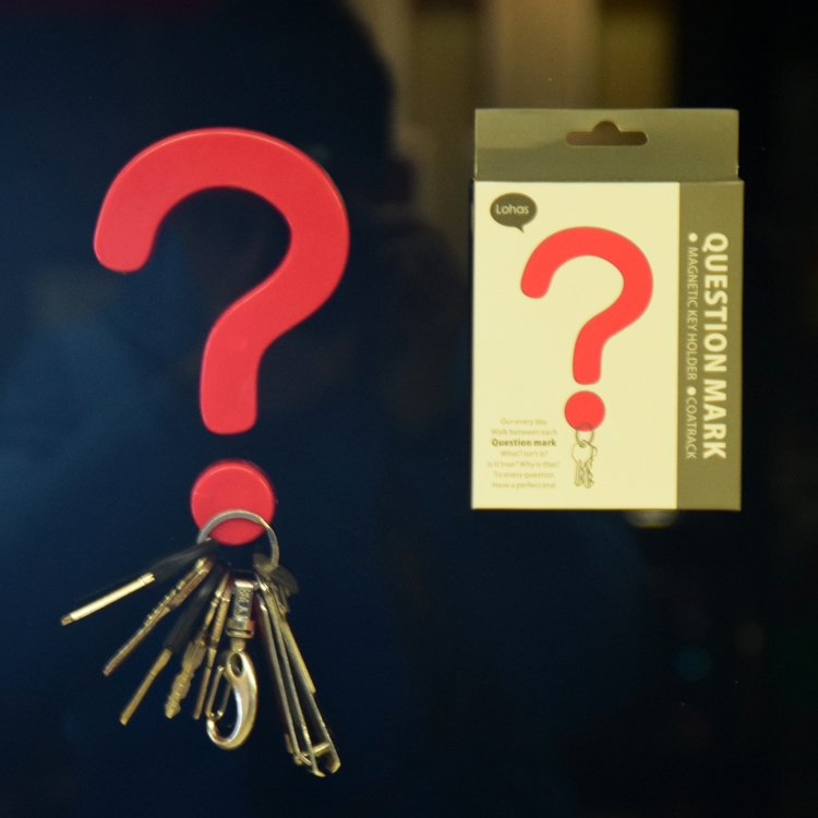 Question mark key hang creative U-shaped magnet key suction personality home collection gifts
