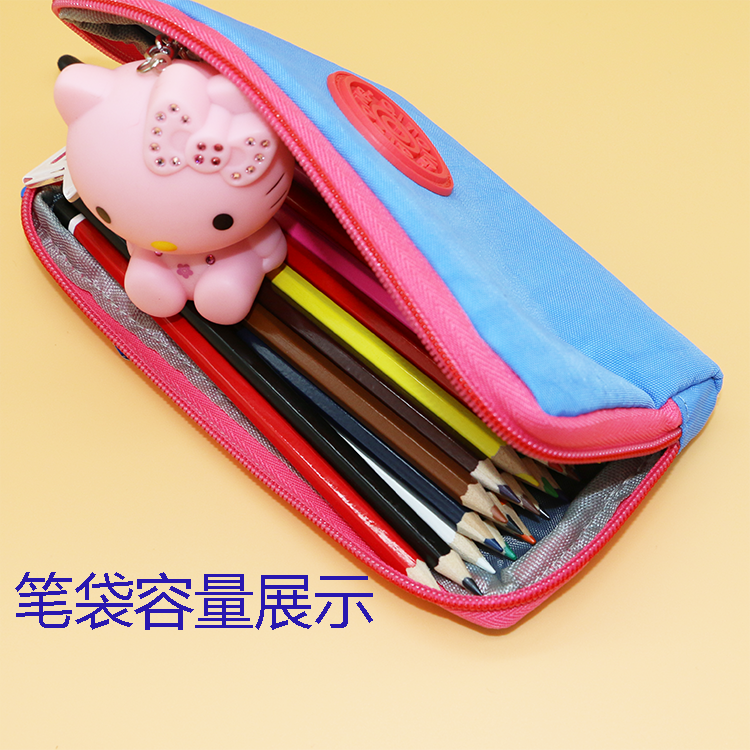 学生文具袋简约笔袋水洗布铅笔盒创意学习用品