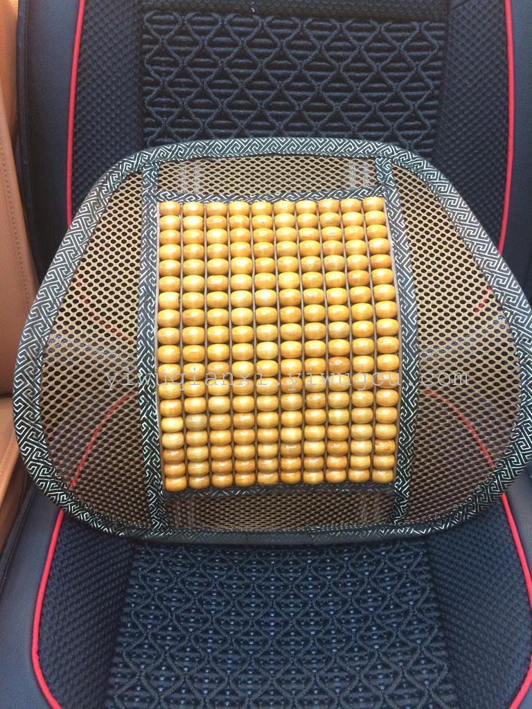 Summer car backrest cushion, office massage and health care, cool and breathable wood bead interior products backrest cushion