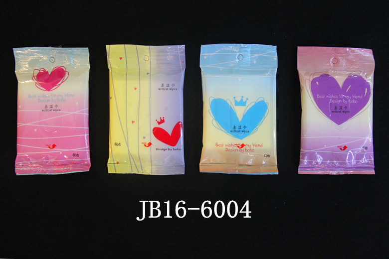 6 wet wipes, cleaning wet wipes, cartoon pull-out portable wet wipes details Picture