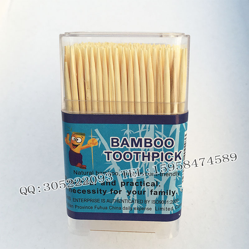 玉四方 透明正四方盒玻璃瓶竹牙签380支产品图