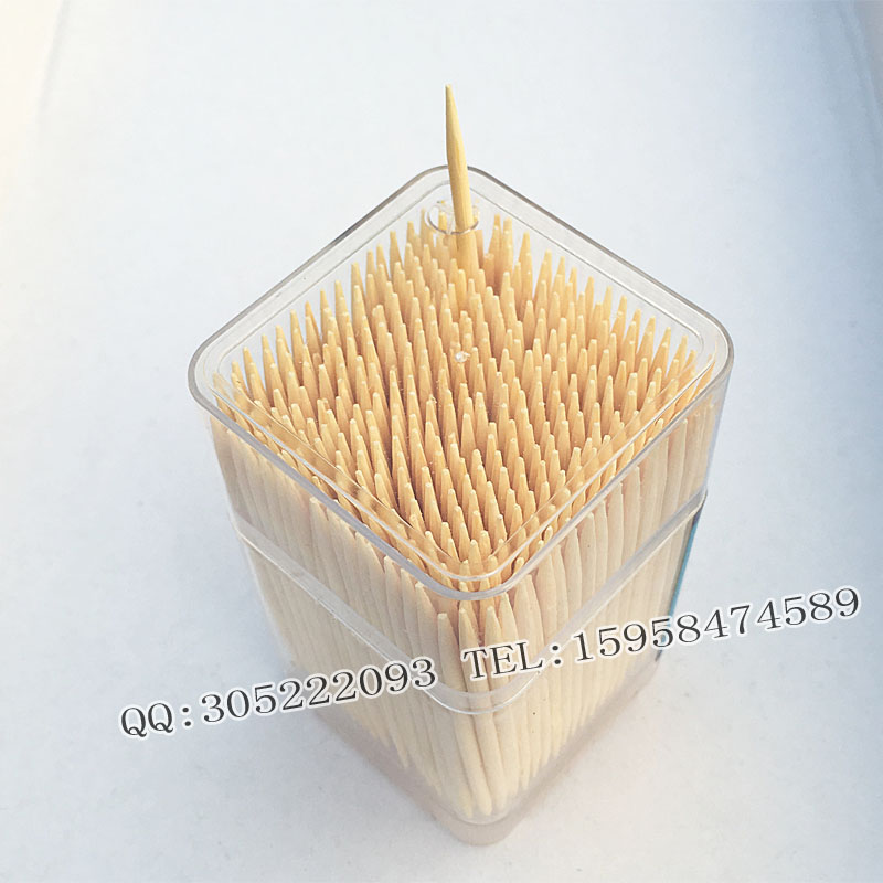 玉四方 透明正四方盒玻璃瓶竹牙签380支细节图