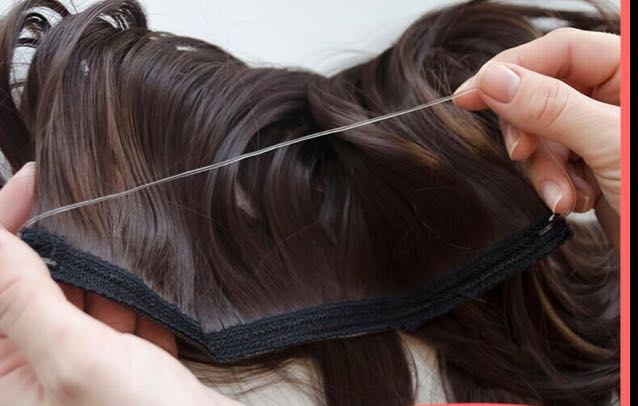 Russian best-selling invisible fishing line hair extension, 100G invisible hair extension 25