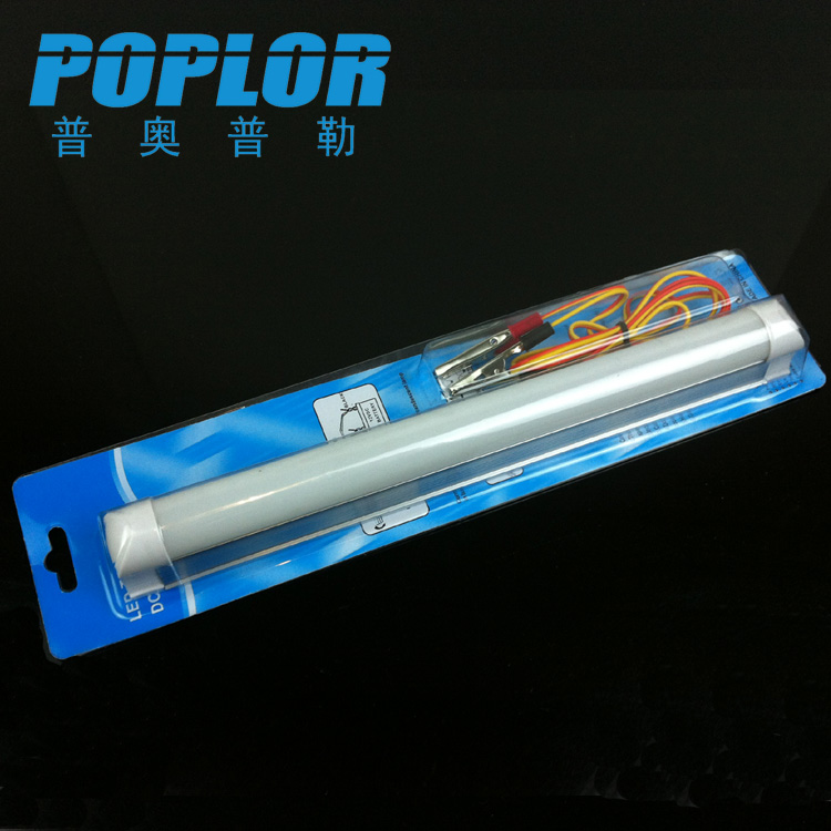 LED fluorescent lamp low voltage 12V with wire clamp T8 lamp 9W night market stall light 0.3M