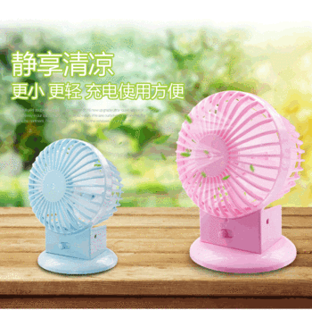 usb双叶风扇 迷你静音双电机充电小风扇 HR836风扇产品图