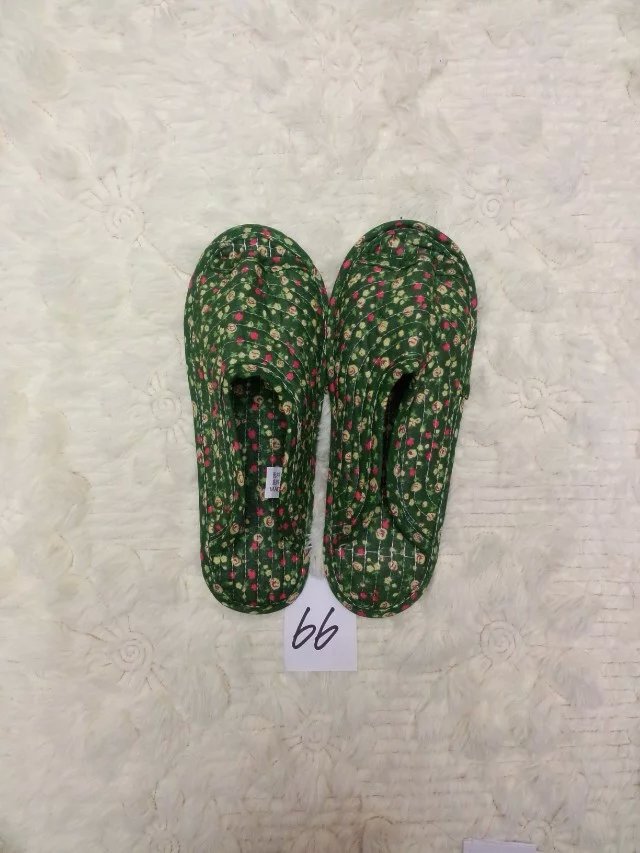Cotton Garden Quilted Fabric Soft Sole Slippers Floor Shoes Home Shoes Indoor Carpet Shoes Non-Slip Thick Sole Wholesale Specification drawing