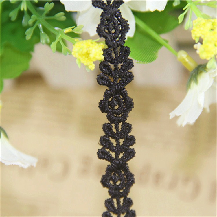 Korean Bracelet Lace Width 1.3Cm Black Series Hollow Flowers Hot Diy Accessories 1 Specification drawing