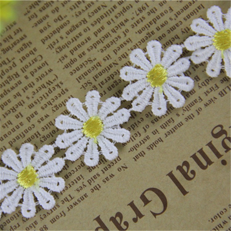 Single Color Water Soluble Sunflower Lace Width 2.5Cm Diy High Quality Milk Silk 122 details Picture