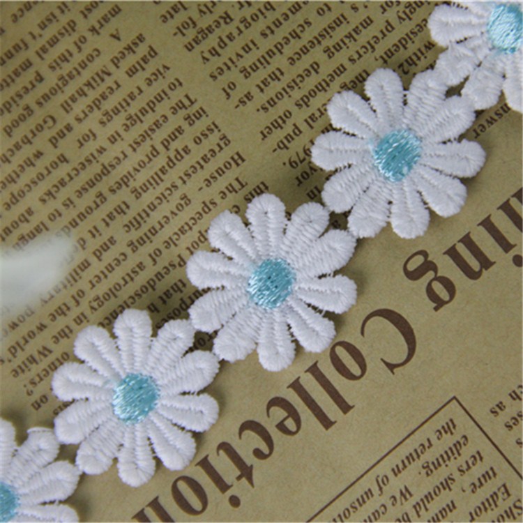 Single Color Water Soluble Sunflower Lace Width 2.5Cm Diy High Quality Milk Silk 122 Specification drawing
